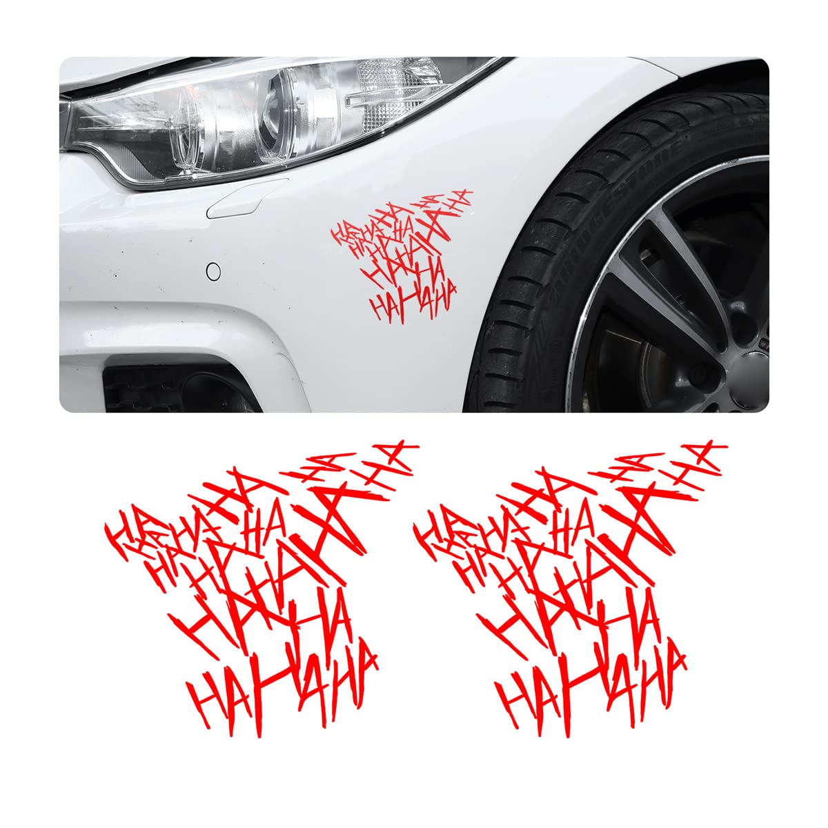 Amazon.com: Moioee 2PCS Joker Haha Car Windshield Stickers